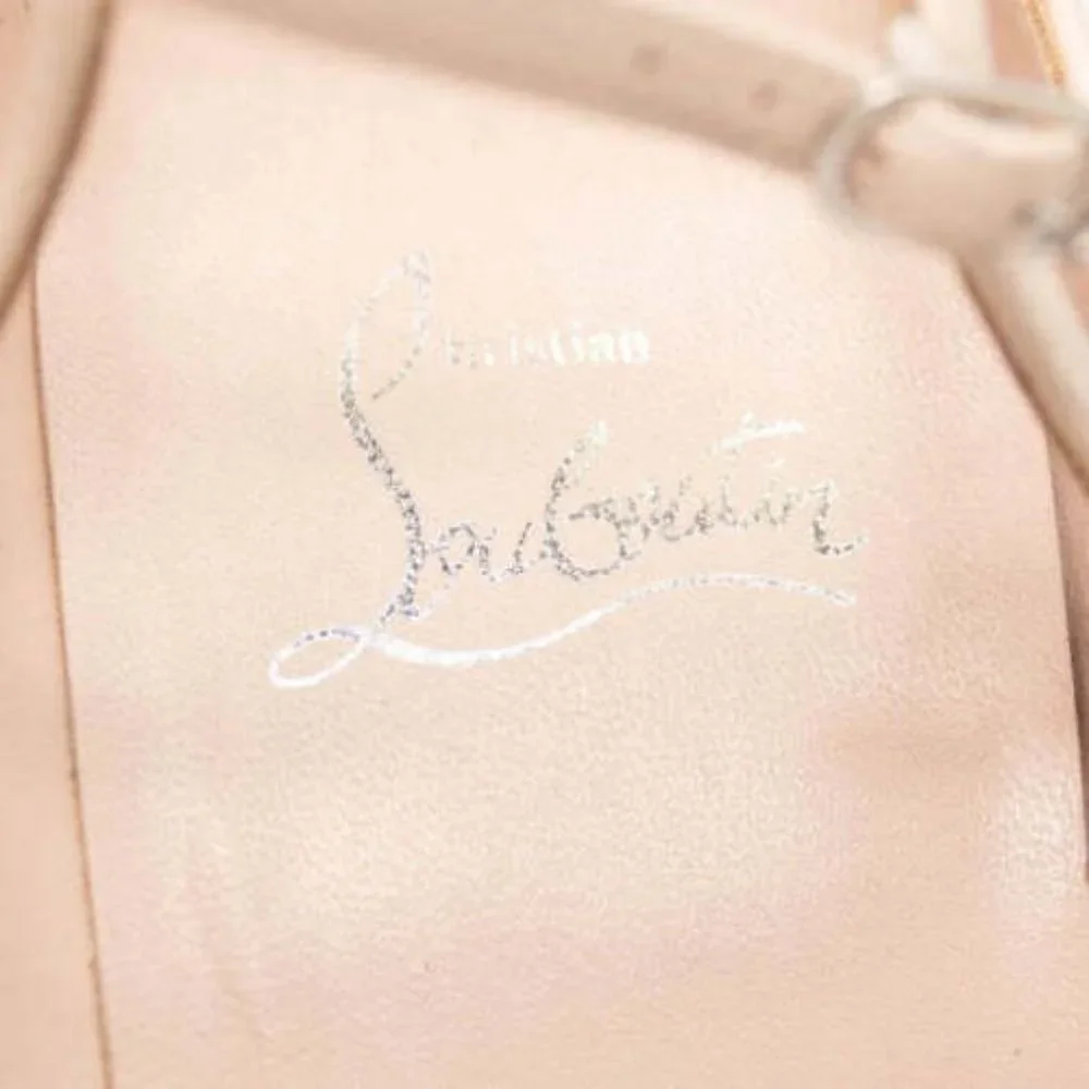 NEW Christian Louboutin Conclusive Pointed Toe Ankle Strap Pump Leche EU 38 - Picture 8 of 10